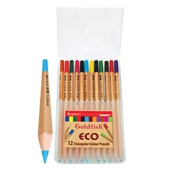 Goldfish Eco Triangular Colour Pencils 12 pcs | Daraz.pk