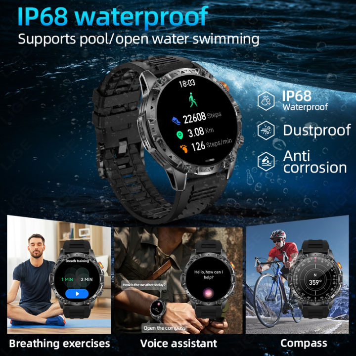 LIGE%20New%20Ultra%201000mAh%20Battery%20Smart%20Watch%20Men%20LED%20Flashlight%20Heart%20Rate%20Health%20Monitor%20Waterproof%20Compass%20Men%20Smartwatch%20Sports%20-%20Image%204