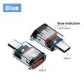 120W USB to Type C OTG Adapter 10Gbps High Speed Data Transfer USB C Converter For iPhone Samsung Xiaomi Huawei Type C Connector.