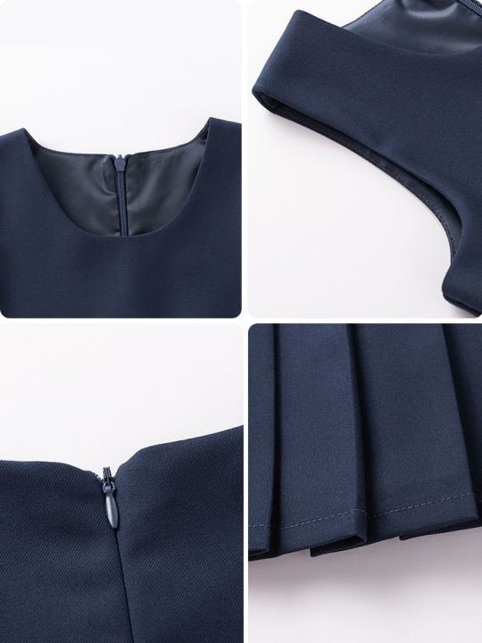 Girl%20School%20Uniform%20Dress%20Khaki%20Gray%20Royal%20Blue%20Color%20Children%20Long%20Dress%20Size%20110-170%20-%20Image%206