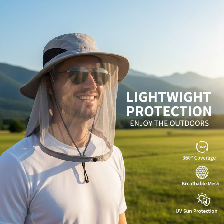 Men%20Mosquito%20Proof%20Sun%20Hat%20With%20Face%20Cover%20Summer%20Outdoor%20Fishing%20Bucket%20Neck%20Flap%20Anti%20Uv%20Breathable%20Shade%20Cap%20Camping%20Hiking%20-%20Image%202