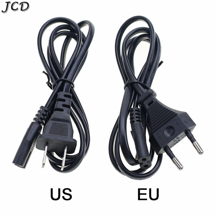 1m EU US AC Power Cable 2pin IEC C7 Power Extension Cord For PSP PSV PS2 PS3 Portable Radio Laptop CD Player