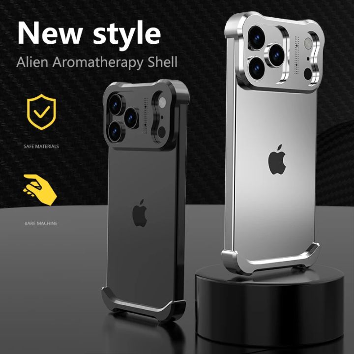 Luxury Irregular Titanium Alloy Bumper For IPhone 17 Pro Max 16 15 14 ...