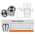 ER11 ER16 ER20 ER25 ER32 Set ER Spring Collet Chuck 0.015 0.008mm for CNC Milling Tool Holder Engraving Machine Lathe A Grade AA.