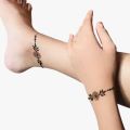 Anklet And Bracelet Mehndi Deisign Stencils For Girls. 