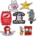Quotations Embroidered Patches For Clothing DIY Badge Adhesive Patches Funny Cartoon Patches On Clothes Stickers Appliques. 