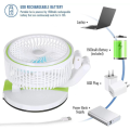 Folding Multi-function USB Charging Fan with builtin LED Light. 