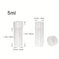 20/100/200Pcs 5ml Plastic Sample Bottle Test Tube Mini Bottles, Leak Proof Cap Vials, Medicine Pill Capsule, Storage Containers.