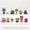 Shinchan Shinnosuke Nohara Family Figures Gacha Capsule Toy Shiro Himawari Misae Hiroshi Tsuru Mini  Figurine . 