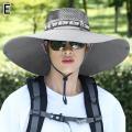 Summer Large Sun Hat Men Women Breathable Fishing Caps Sun UV Protection Mesh Fisherman Hat Hiking Outdoor Beach Cap.