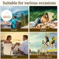 Outdoor Foldable Camping Chair Oxford Cloth Camping Floor Chair Garden Park Single Lazy Chair Backrest Cushion Picnic Back Chair. 