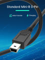 Data Frog USB A to Mini B 5 Pin Cable High-Speed Charger & Data Transfer Line for GP2X F200/Wiz PS3 Controller PSP Series NDSi. 