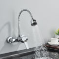 Black/Brushed Kitchen Faucet Wall Mount 2 Function Hot and Cold Water Sink Faucet 360 Degree Rotating Sprayer Faucet.