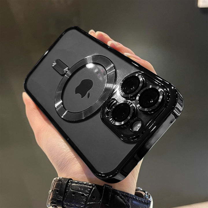 Luxury%20Magnetic%20Plating%20Clear%20Case%20For%20Magsafe%20Wireless%20Charging%20iPhone%2011%2012%2013%2014%2015%2016%2017%20Pro%20Max%20Air%20Plus%20Shockproof%20Cover%20-%20Image%208