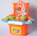 water circulation orange kitchen set for kids (23 pcs)  - 17 inches. 