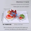 Dinosaur Teeth Toys, Biting Finger Dentist Games Tabletop Random Levels Simulation Model Triangular Dragon Double Crown Dragon. 