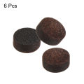 Uxcell 10/11/12/13mm Pool Cue Tips Pool Billiard Cue Tips Pool Stick Replacement Tip Snooker Cue Tip for Pool Cue Brown 6/12pcs.