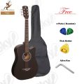 38" Acoustic Box Guitar with Bag & Accessories. 