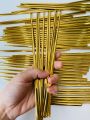 Gold SUS304 Steel Korea Spoon Fork Chopsticks set Luxury Product ကိုရီးယားရွှေဇွန်းခရင်းတူ. 