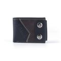 Customized thin credit card wallet with two buttons and exquisite stitching for men. 