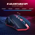 Techno Amazon UK Wireless Gaming Mouse USB Cordless with Red LED Backlit, Ergonomic Gamer Laptop Mouse with 7 Silent Buttons, 5 Adjustable DPI Plug & Play. 