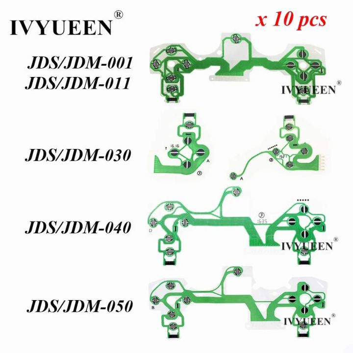 10 PCS Replacement Conductive Film for PlayStation 4 PS4 PRO Slim Controller Conducting Film Keypad Flex Cable JDM JDS 050 040