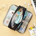 Pencil Case Large Capacity Pencil Pouch Aesthetic Pen Bag Office Stationery Organizer Simple Sturdy Multifunctional Pencil Bag.
