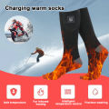 Electric Heated Socks Men Women Winter Warm Heating Socks Anti-Cold Thermal Heated Foot Warmer Outdoor Camping Ski Sports Socks.