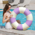 1PC Ins Style Macaron Inflatable Swimming Ring Adult Thickened Pool Float Summer Pool Party Water Toy.