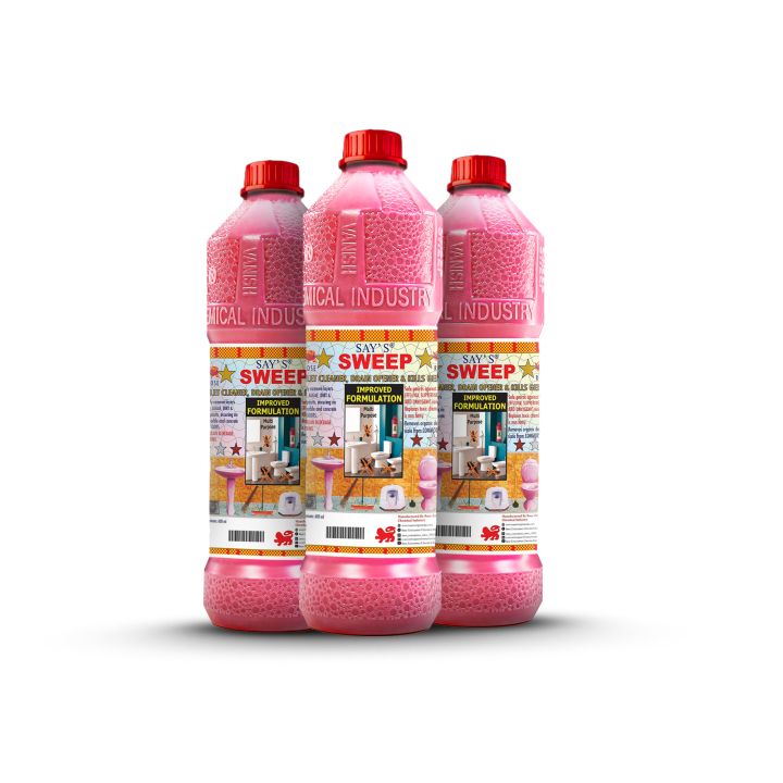 SAYS SWEEP 600ml x 3 ( toilet cleaner and drain opener)