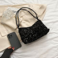Black Spice Glitter Underarm Bag Casual Chic Design Crossbody Shoulder Bag One Outfit. 