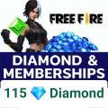 Freefire Diamond Topup 115 Diamond Top Up. 
