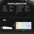 FANTECH MAXFIT8 MK921 - QMK WIRELESS MACHANICAL KEYBOARD WHITE. 