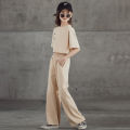 New Spring Summer Teenager Girls Clothing Sets Children Short Tops T Shirt And Pants 2Pcs Kids Tracksuit 5 6 8 10 12 14 Years. 
