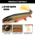 Spinpoler Soft Fishing Lure With Stinger Rig Hook Shad Bait14cm/18cm Square Paddle Tail Realistic Plastic Fish For Pike.