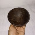 Coconut shell dessert cup hand craft dark brown. 