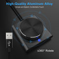 USB Volume Control Knob PC Computer Speaker Audio Volume Controller 2 Modes Multimedia Controller for Windows/Android/Mac IOS. 