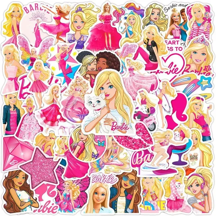 Pool Barbie Sticker 25 pcs Barbie unique and aesthetic stickers for kids toys , phone cover ...