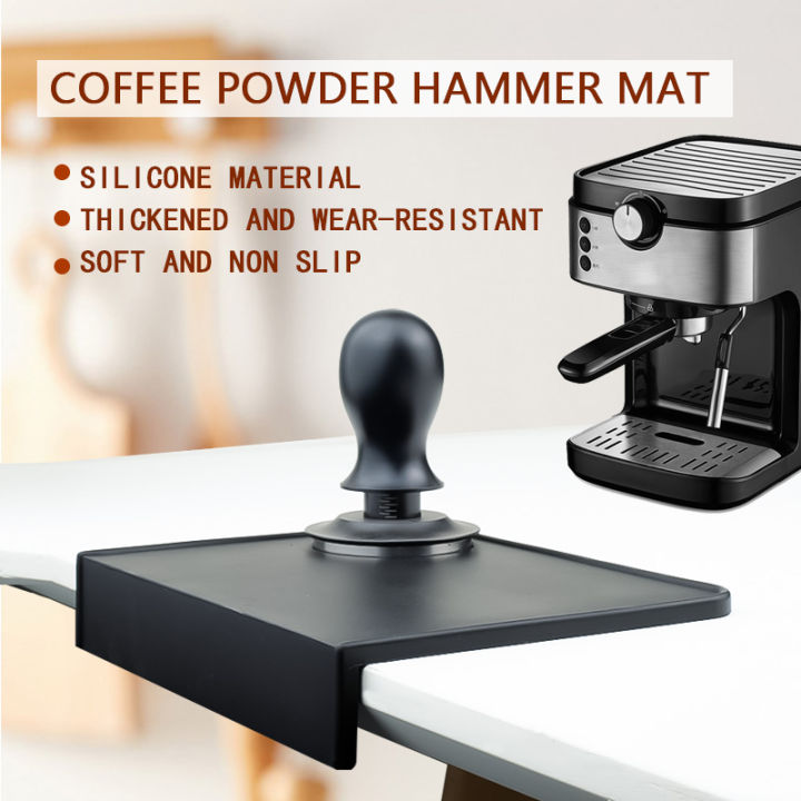 Anti-skid Coffee Tamper Mat Food Grade Silicone Pad Espresso Coffee Tamping Corner Black Thicken Mat
