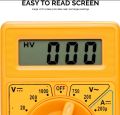 Digital Multimeter LCD AC DC Measuring Voltage Current for Home use.Campus Component Voltage Ampere Ohm Tester,Electronic Tester Yellow. 