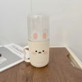 Compact Portable Cartoon Toothbrush Box Mouthwash Cup Plastic Travel Wash Cup.