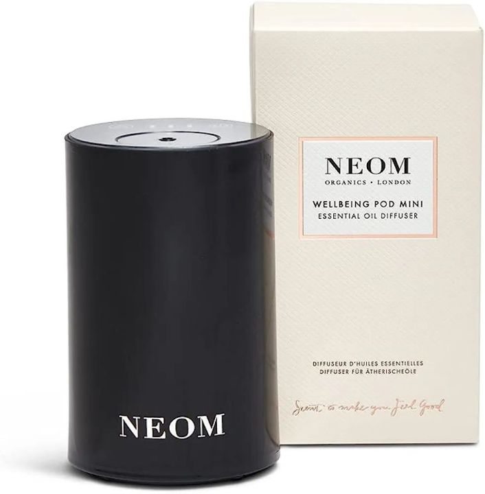 NEOM – Portable Wellbeing Pod Mini Essential Oil Diffuser Black | Rechargeable USB & Waterless | Aromatherapy Oil Diffuser for Small Spaces 