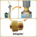 Adaptor Canister Gas Convertor 1"-20 UNF Adapter Lindal Valve Canister to 7/16"-28UNF Propane Tank Welding Torch MAPP Gas Cans. 