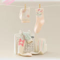 5 Pairs Children's Socks for Girls, Sweet Cute Cartoon Rabbit Girl's Casual Socks (Autumn & Spring).
