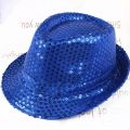 Jazz Hat Glitter Sequins Cowboy Caps Role Play Prop Performance Costume Women Men Shiny Beading Hats Dance Show Party Hip Hop. 