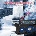 Outdoor Bluetooth Solar Speaker Wireless Stereo Speaker with Flashlight Powerful Subwoofer Music Speaker FM. 