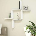 L shaped Liven Wall Shleves (set of 4) wall decoration shelves floating cmshelves display rack home tier office decorater. 