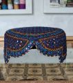 Handmade Cultural Sindhi Topi made with orignal Blue & Brown colour Pasham, Mirror & Golden Mukka. 