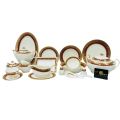 yamasen dinner set 104 pcs embossed gold plated premium quality 12 person serving. 