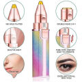 Facial Beauty 2-In-1 Rechargeable Electric Eyebrow Trimmer and Facial Hair Remover for Women - Gentle, Painless, Portable, and Precision Grooming Tool. 